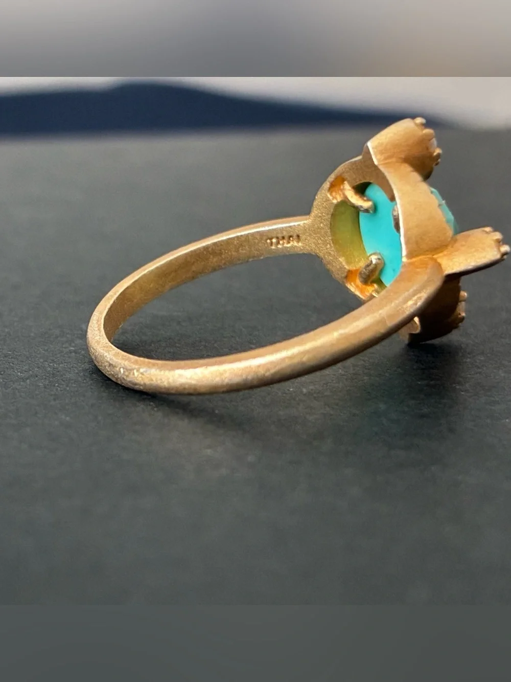 Sterling Silver- Turquoise Ring Sz 7 Freida Rothman